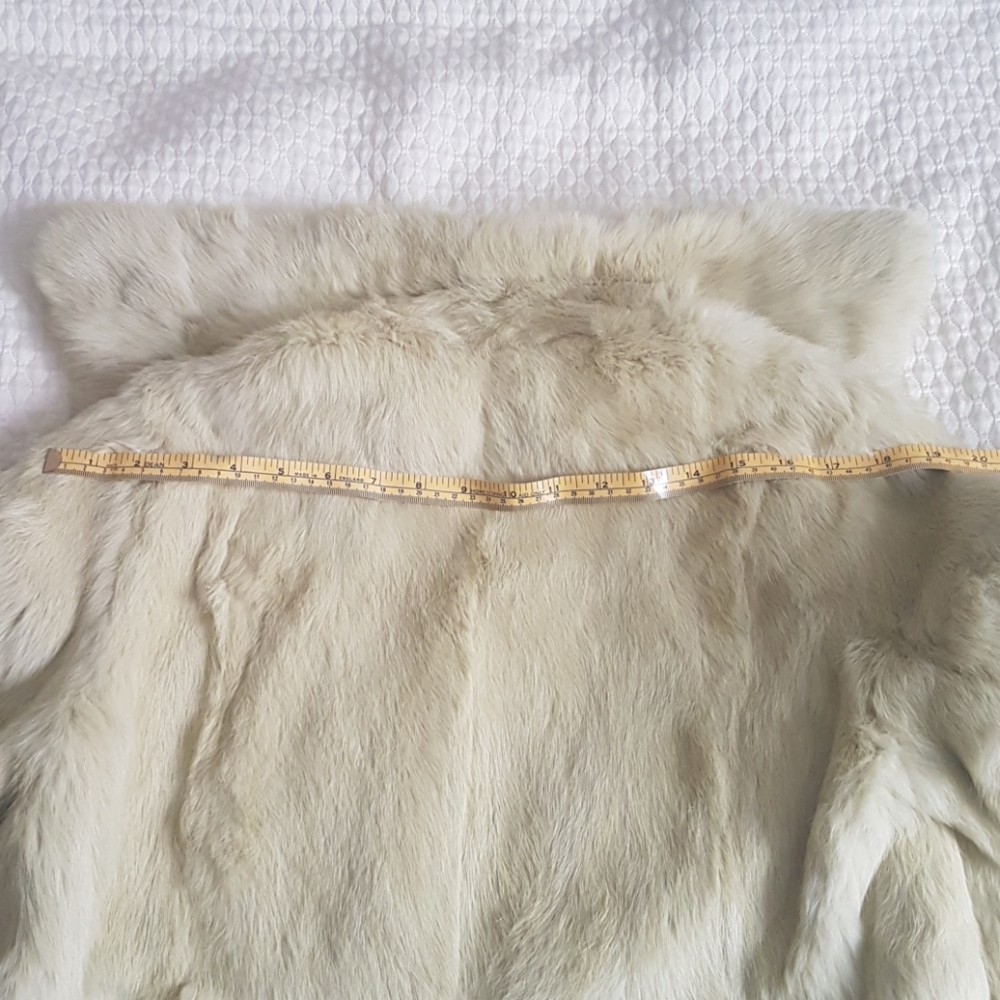 Lime green Rabbit fur coat - Picture 8 of 10
